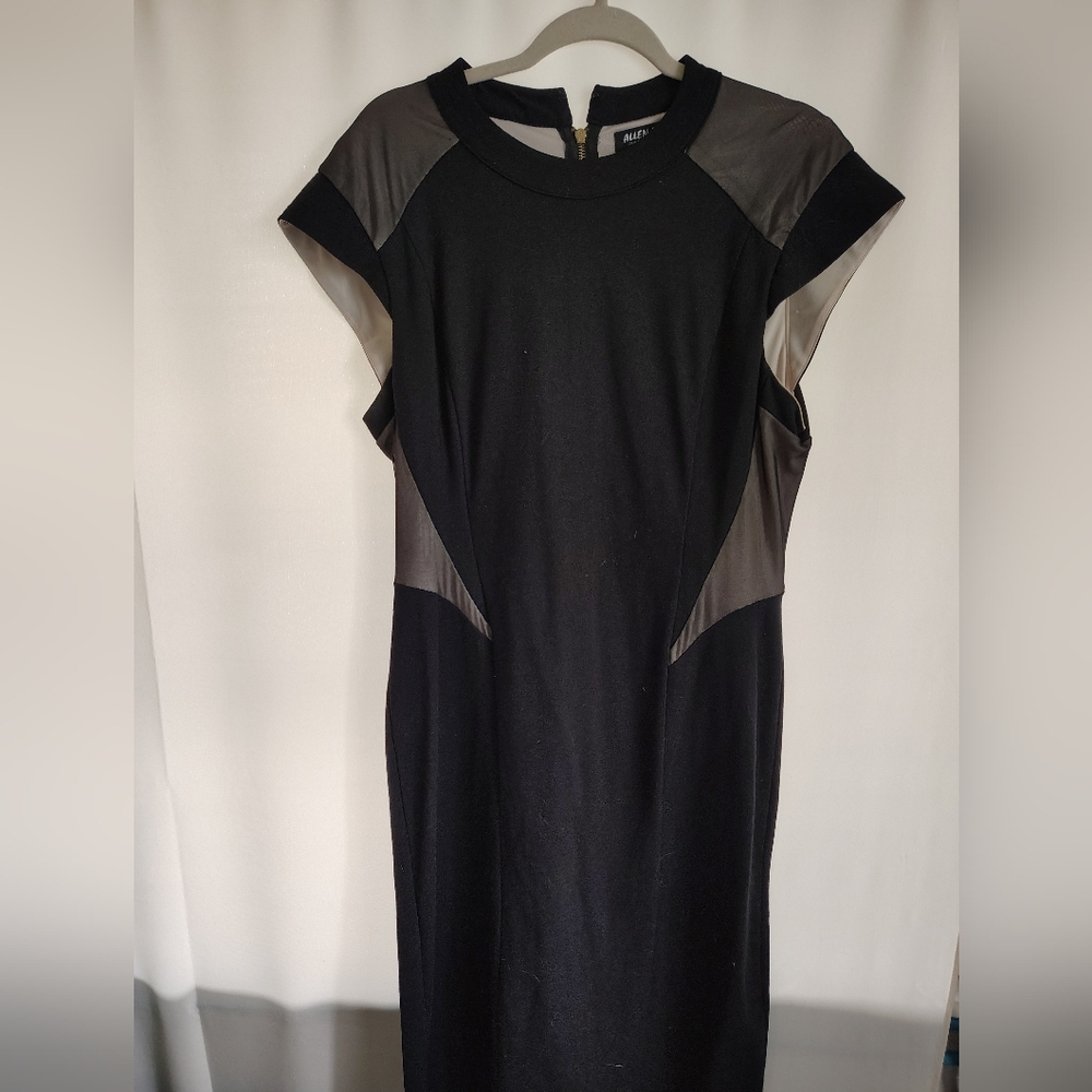 Elegant Black and Gray Women's Dress; AllenB- Allen Schwartz